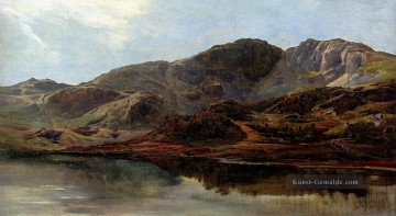  Berge Kunst - Landschaft mit einem See und Berge jenseits Sidney Richard Percy